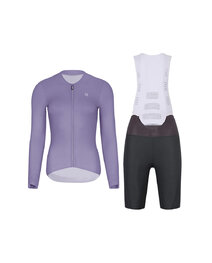 RIVANELLE Tricou și pantaloni lungi de ciclism - ELEVATE - antracit/mov